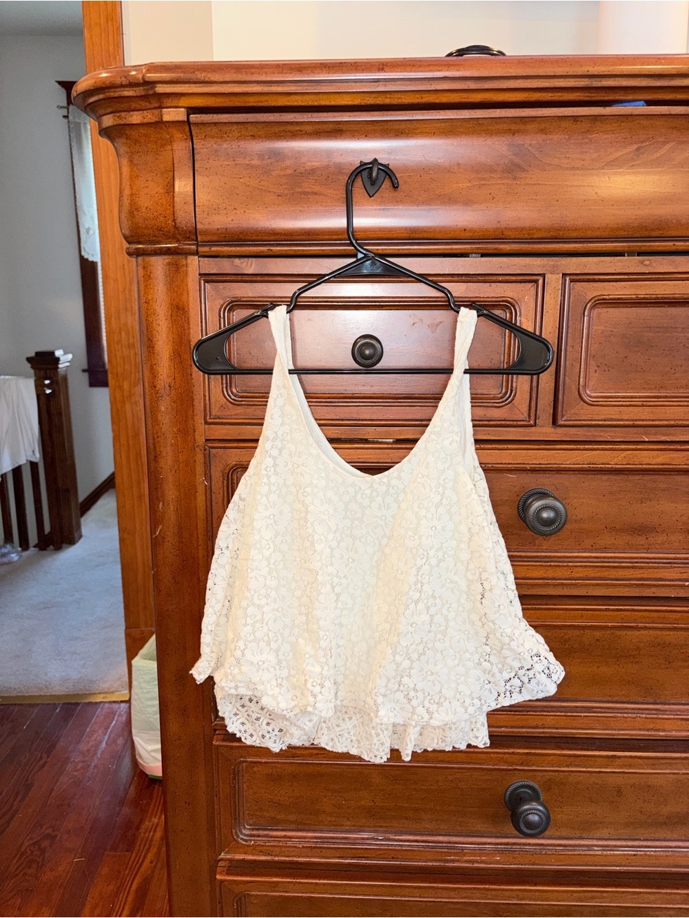 American Eagle Ivory Lace Layered Tank Top XS